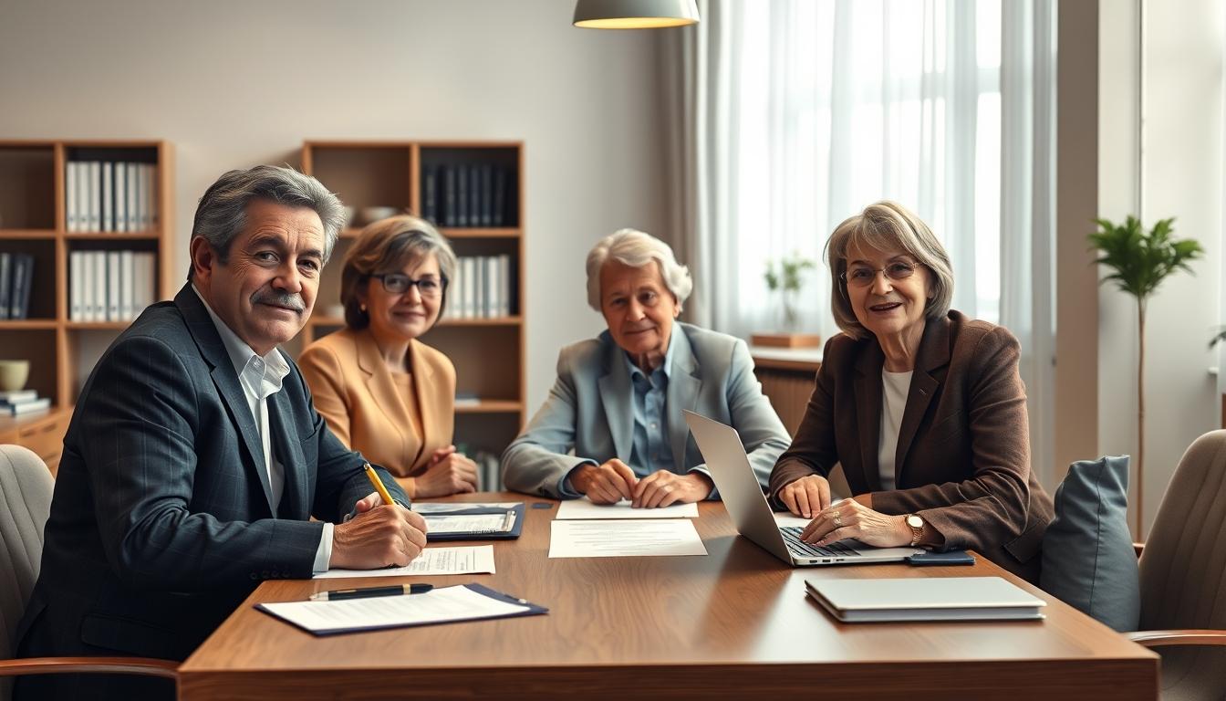 Family elder care planning discussion